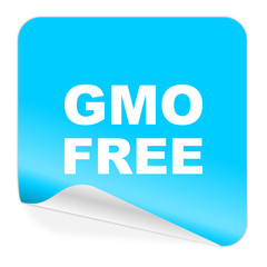 gmo free blue sticker icon