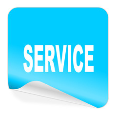 service blue sticker icon