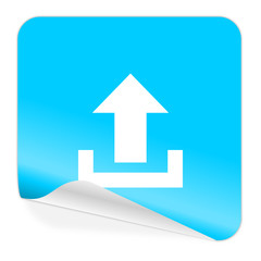 upload blue sticker icon