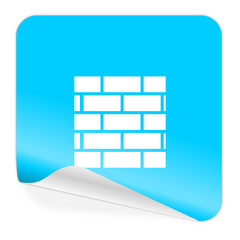 firewall blue sticker icon