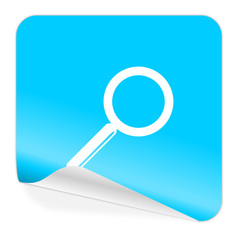 search blue sticker icon