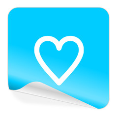 heart blue sticker icon