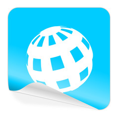 earth blue sticker icon