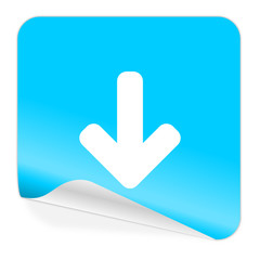 download blue sticker icon