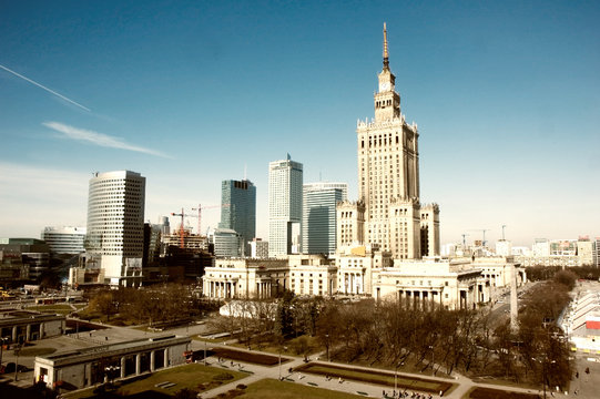 palace of culture and science landmark of Warsaw © Artur Golbert