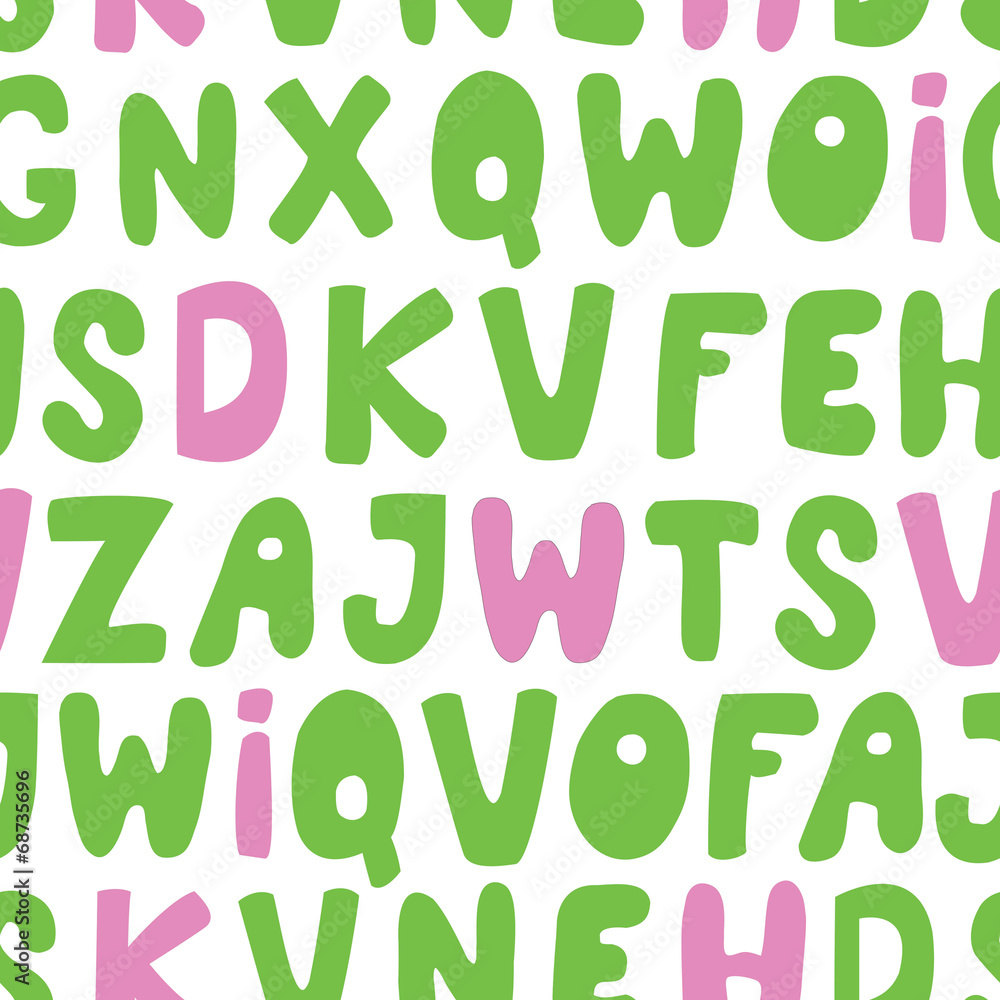 Poster seamless pattern with letters