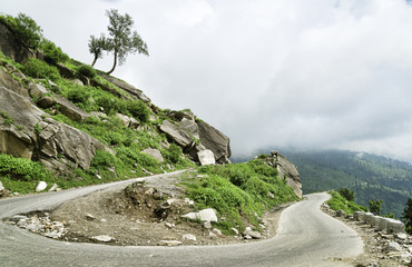 U turn in Himalaya mountains © ivan604