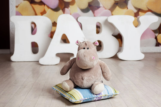 plush hippo letters baby