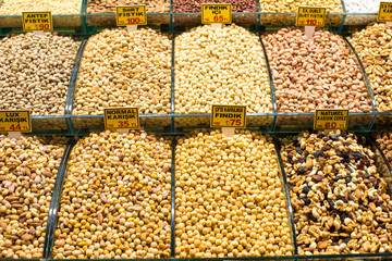 Mix of different dried fruits and nuts