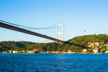 Fatih Sultan Mehmet Bridge over the Bosphorus strait in Istanbul