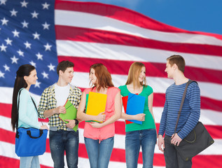 group of smiling students standing