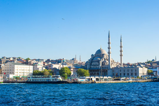 View of the old town and beautiful mosque in Istanbul