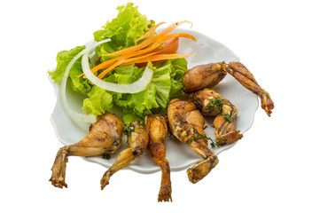 Grilled frog legs