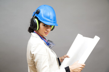 Young woman in protective workwear