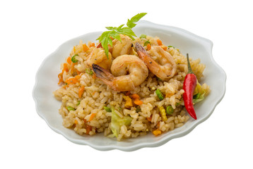 Fried rice with shrimps