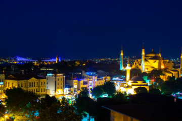 Fototapeta na wymiar Blue Mosque in Istanbul, Turkey, Sultanahmet district