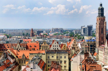 Wrocław  from church tower
