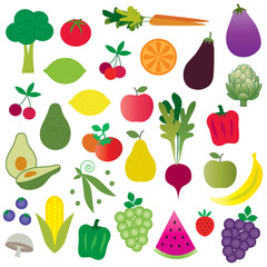 fruits and vegetables clipart