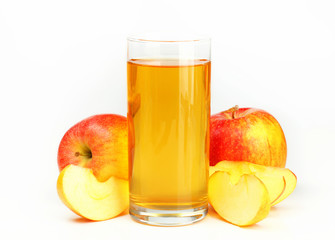 Glass of apple juice