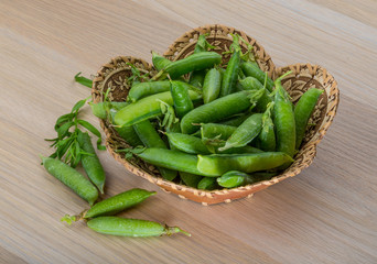 Green fresh peas