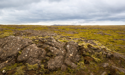 Panorama of Icelandic mountains