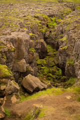 Panorama of Icelandic mountains