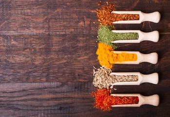 Printed kitchen splashbacks Herbs spices