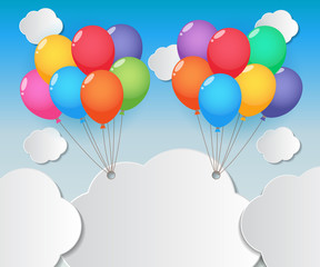 Obraz na płótnie Canvas balloon sky background