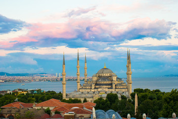 Sultan Ahmet Mosque in Istanbul, Turkey, Sultanahmet district