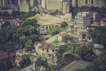 Fototapeta na wymiar Typical buildings in old part of Rio de Janeiro