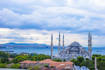 Sultan Ahmet Mosque in Istanbul, Turkey, Sultanahmet district