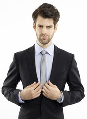 Close-up of modern businessman