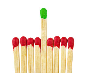 Matches - leadership concept