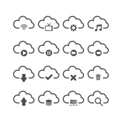 cloud computing icon set, vector eps10