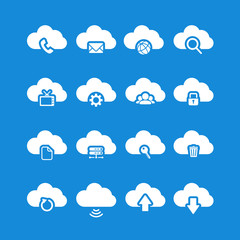 cloud computing icon set, vector eps10