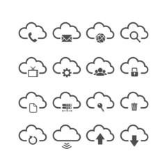 cloud computing icon set, vector eps10