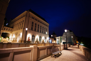 Fototapeta na wymiar Night view of Judiciary City, Plateau St. Espirit