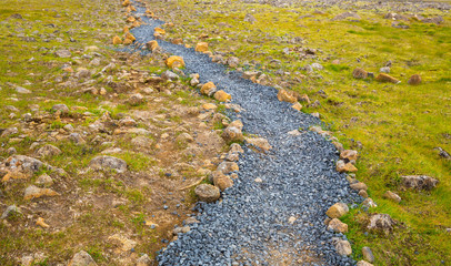 Road in Icelandic mountains