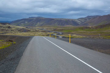 Road in Icelandic mountains