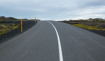 Road in Icelandic mountains