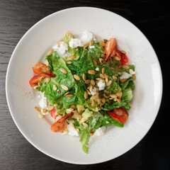 Caesar salad with prawns