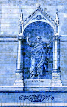 Igreja de Cortega&ccedil;a pr&auml;chtiges Azulejobild