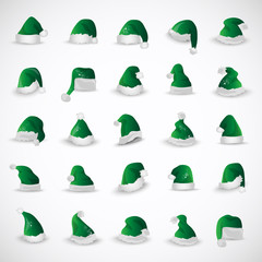 Santa Claus Hat - Isolated On Gray Background