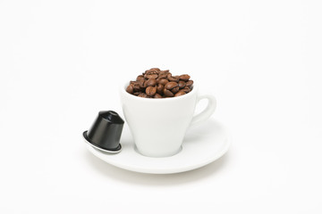 Seed of coffee with capsule
