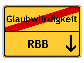 Obraz premium Glaubwürdigkeit des RBB