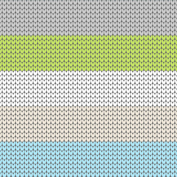 Seamless Pattern Knitted Green/Blue/Boy