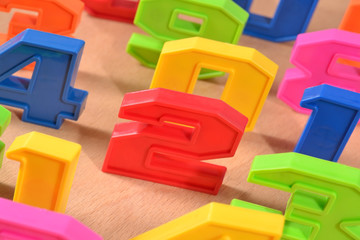 Colorful plastic numbers