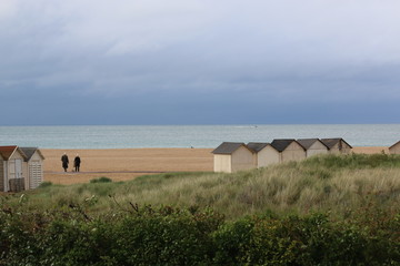 Fototapeta premium Cabines de plage - Ouistréham