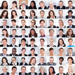 Collage Of Business People Smiling