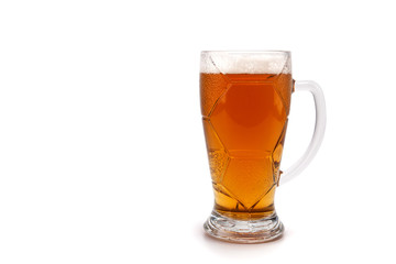 A glass with beer isolated on the background